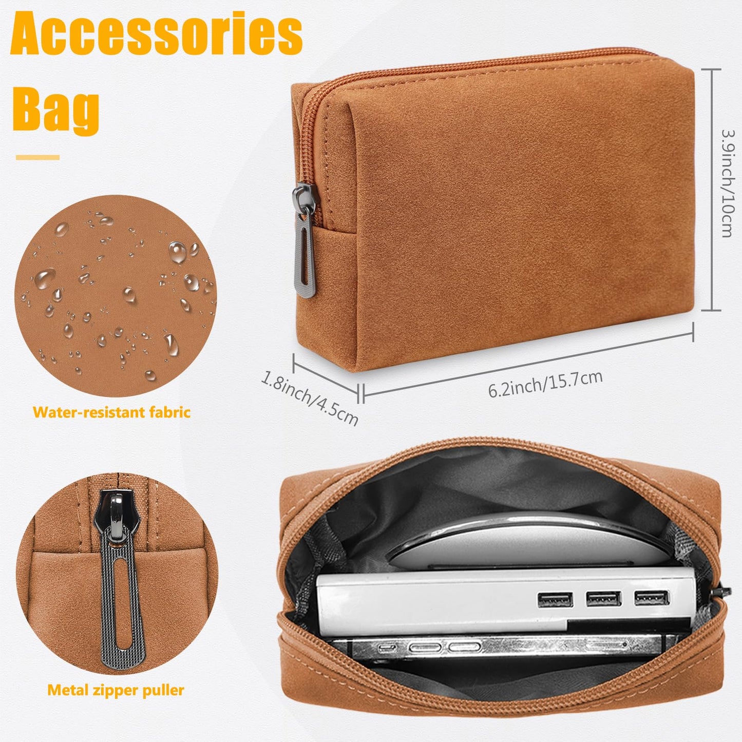 HYZUO 15 Inch Laptop Case Bag Sleeve with Stand for MacBook Air 15 M5 M4 A3241 M3 A3114 M2 A2941 2026-2023, 15" Surface Laptop 7/6/5/4/3, MacBook Pro 15 A1990 A1707 2019-2016, Brown