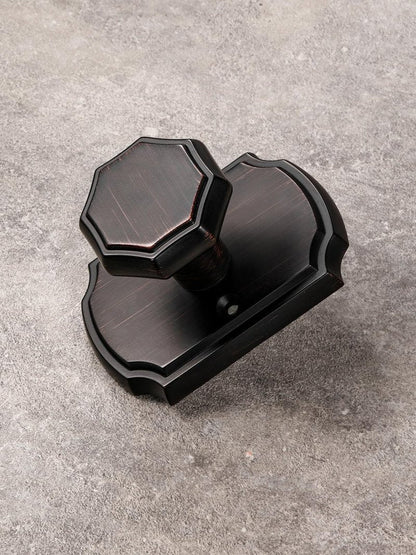 SORWDUERM 1 Pack Oil Rubbed Bronze Knobs Passage Door Knobs Interior Door Knob for Hall and Closet,Zinc Alloy