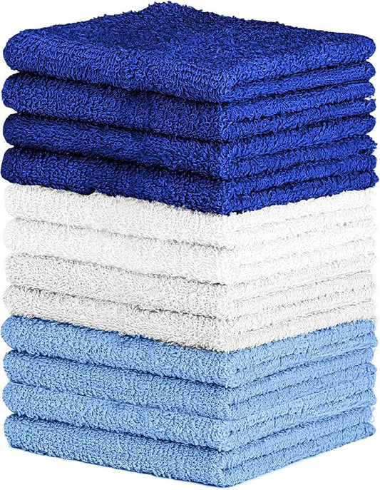 100% Cotton Washcloth Set – Soft, Absorbent Face Towels