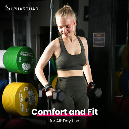 ALPHASQUAD Lifting Straps for Weightlifting – Heavy Duty Wrist Straps for Weightlifting with 7mm Thick Padded Cotton Wraps, 22.5" Long, 1.5" Wide – Deadlifts, Strength Training, Powerlifting, Men & Women