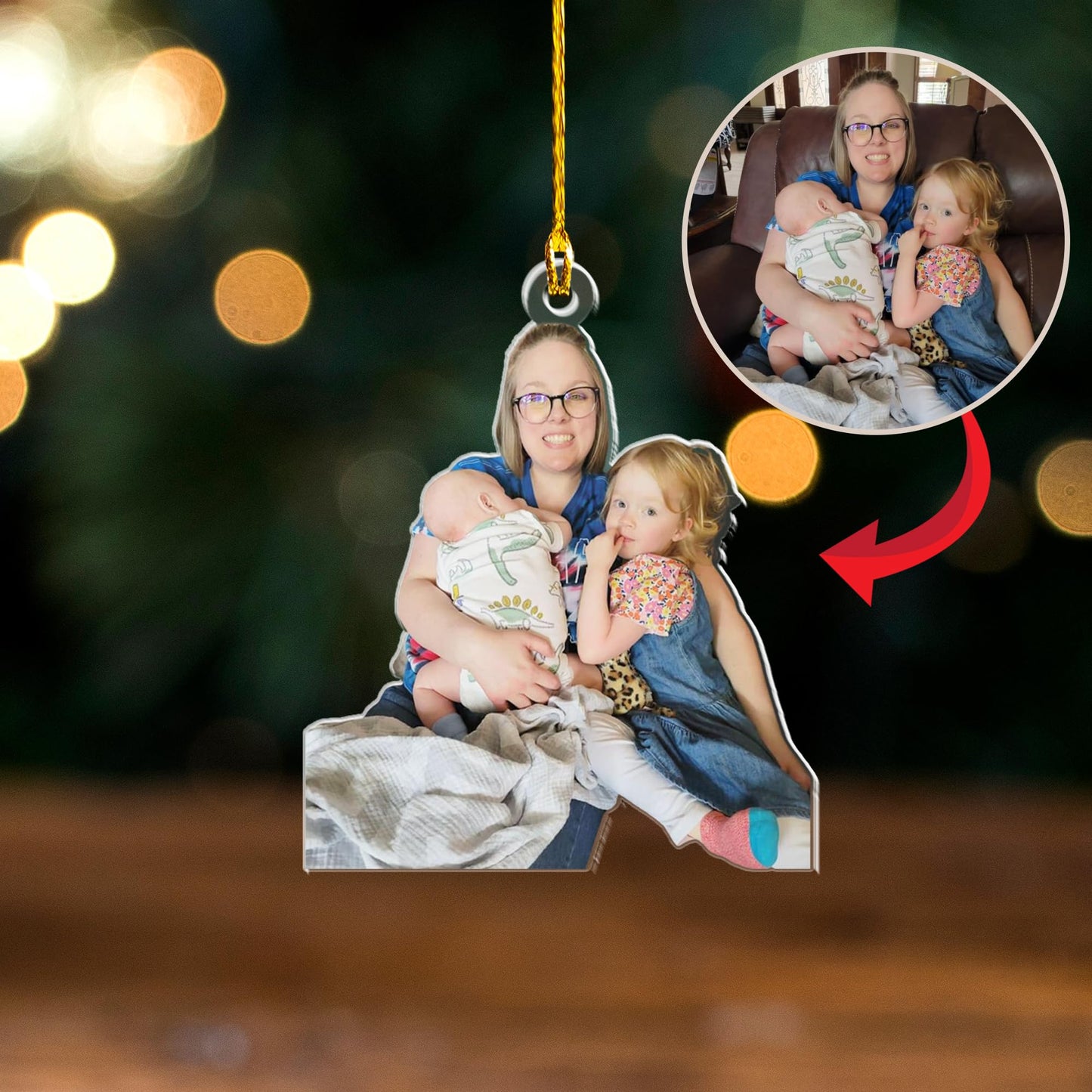 Personalized Christmas Ornaments 2026 – Custom Photo Ornament, Xmas Picture Keepsake, Ornament pic, Ornaments with Pictures, Hallmark Christmas Tree Decorations