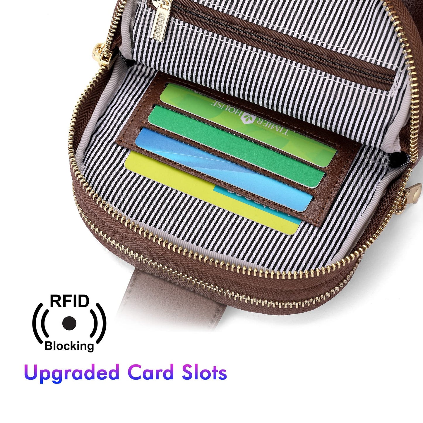 nuoku RFID Blocking Sling Bag for Women, Vegan Leather Anti Theft Crossbody Purse, Lightweight Small Chest Bag for Everyday Travel