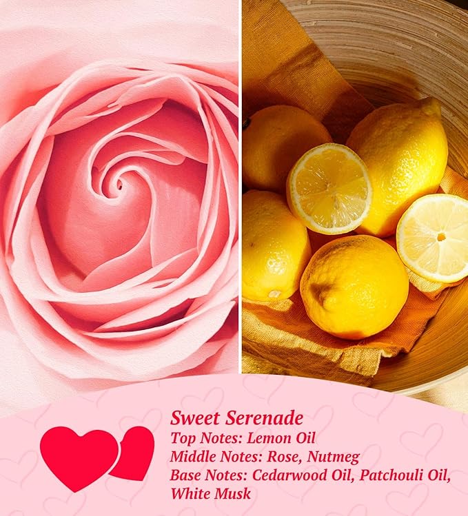Christmas Candles with LED Light,Christmas Gifts for Women, Lemon Rose Scent Candles, Holiday Candle Gifts for Mom,Perfect for Xmas,New Year,Winter Décor,Over 40 Hours of Burn Time, 100% Soy Wax