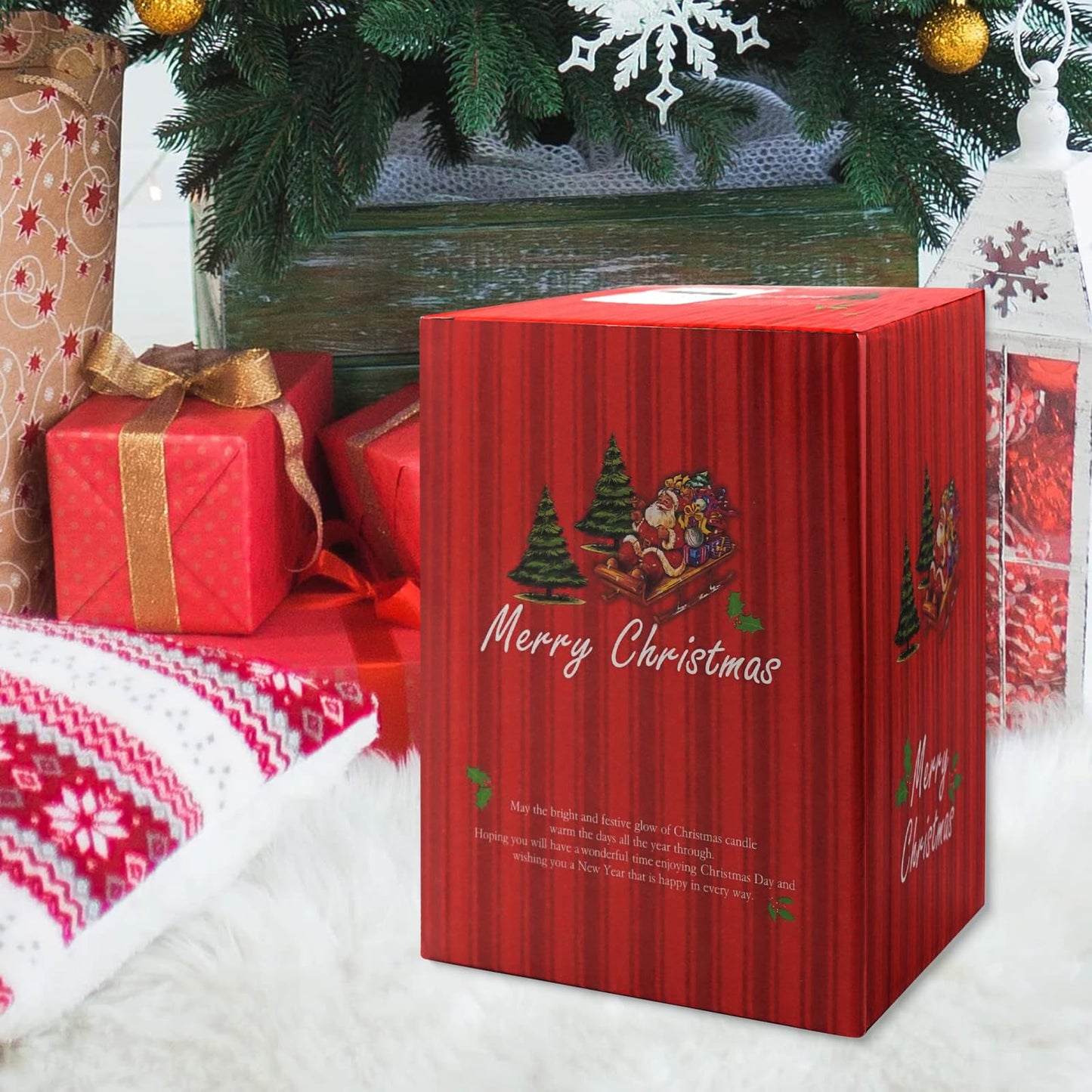 Christmas Snow Globe Lantern Musical, Snow Globes Christmas with Music, Glitter Snowflakes icicles Lighted Santa Claus Decorative Lantern, Xmas Decor Gift for Adult Girls Women