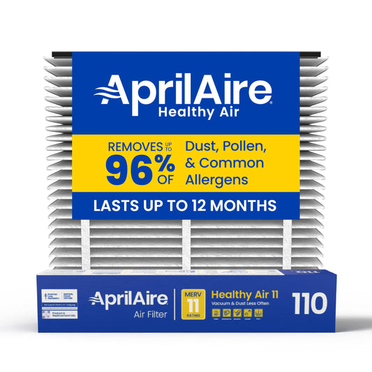 AprilAire 110 Replacement Filter for AprilAire Whole House Air Purifiers - MERV 11, Clean Air & Dust, 16x20x4 Air Filter (Pack of 1)