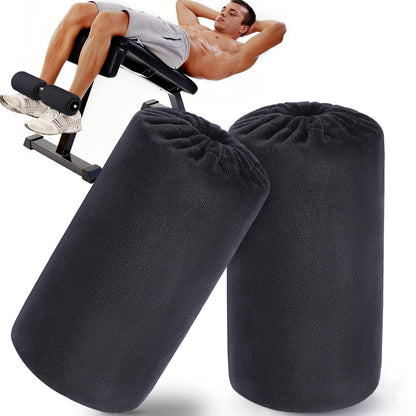Foot Foam Pads Rollers Replacement with Luxury Plush Cover - Sweat-Wicking & Easy Clean, Cloud-Like Comfort for Home Gym Leg Extension, Weight Bench, Inversion Table - Fits 1-Inch Tube (2PCS)