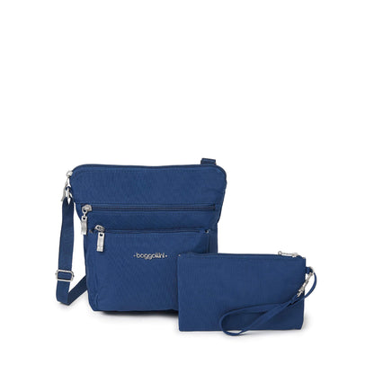 Baggallini Pocket Crossbody Bags for Women 8x8 Small Lightweight Durable Water-resistant Travel Purse W/Rfid