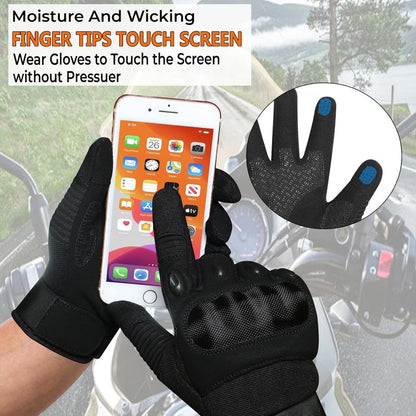Motorcycle Gloves for Men & Women - Winter Bike Gloves with Hard Shell & Palm Padding | Tactical for Sports, Hiking, Climbing