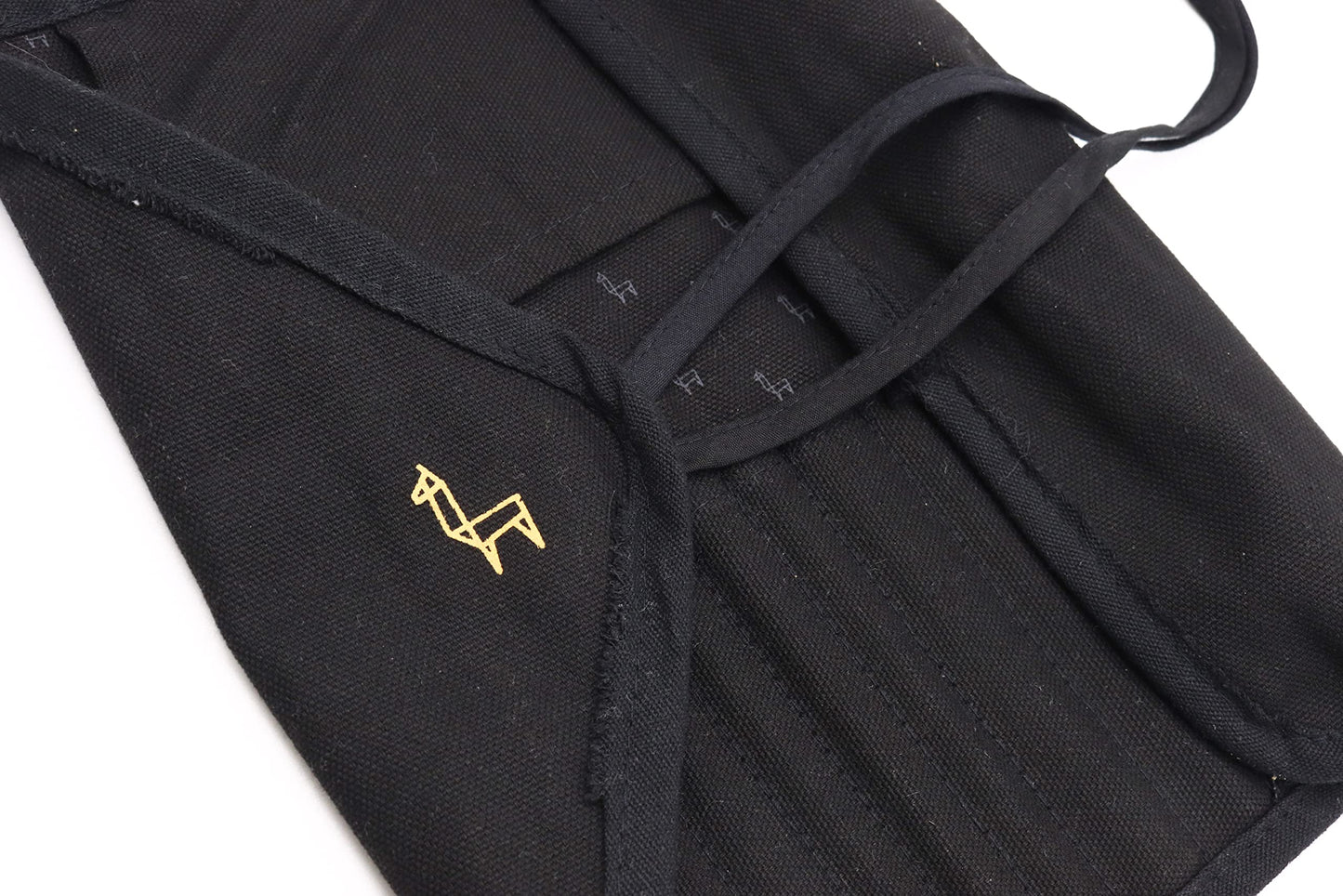ETCHR Canvas Roll Up Brush Pouch - Black Paint Brush Holder with Canvas Ties