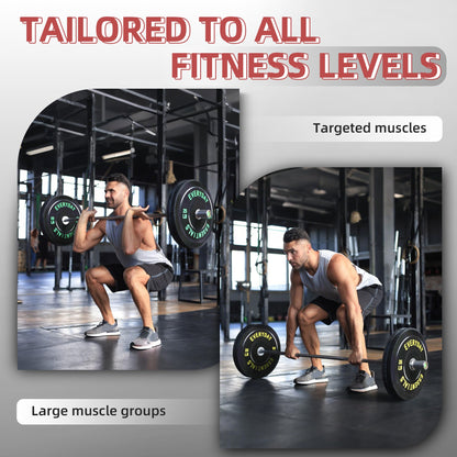 Fitvids 2-Inch Olympic Bumper Plates, 45 LBS, Pair