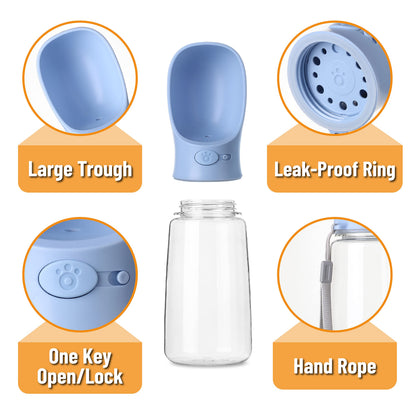 Mr. Pen Portable Dog Water Bottle - 19oz, Blue, Travel & Dispenser for Dogs