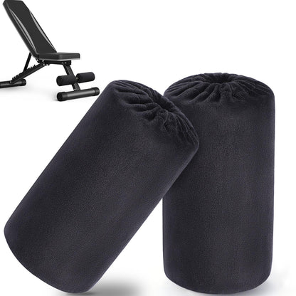 Foot Foam Pads Rollers Replacement with Luxury Plush Cover - Sweat-Wicking & Easy Clean, Cloud-Like Comfort for Home Gym Leg Extension, Weight Bench, Inversion Table - Fits 1-Inch Tube (2PCS)