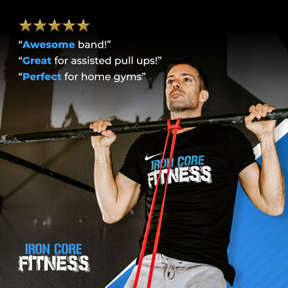Pull Up Assistance Bands – Resistance Bands Set for Working Out (4-Pack) – Long Loop Power Band for Men and Women – Ideal for Crossfit, Stretching, Physical Therapy, Warm-Up & Home Gym Training
