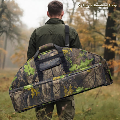 Silfrae Compound Bow Case Soft Bow Padded Case Light-Weight Bow Carry Bag with Arrow Pocket (Treecamo, L)