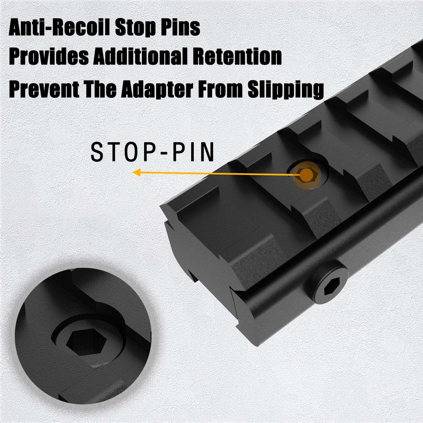 3/8" Dovetail to 7/8" Picatinny Adapter, Scope Mount Picatinny Rail, 11mm to 21mm Scope Mounts Adapter for Picatinny Rail Accessories