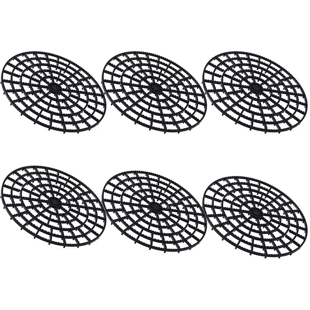 11 Inch Round Plant Riser Trivet Stand Pot Saucer Floor Protector Size Adjustable for Prevent Rot and Damage on Patio & Deck Carpet (6 Pcs)
