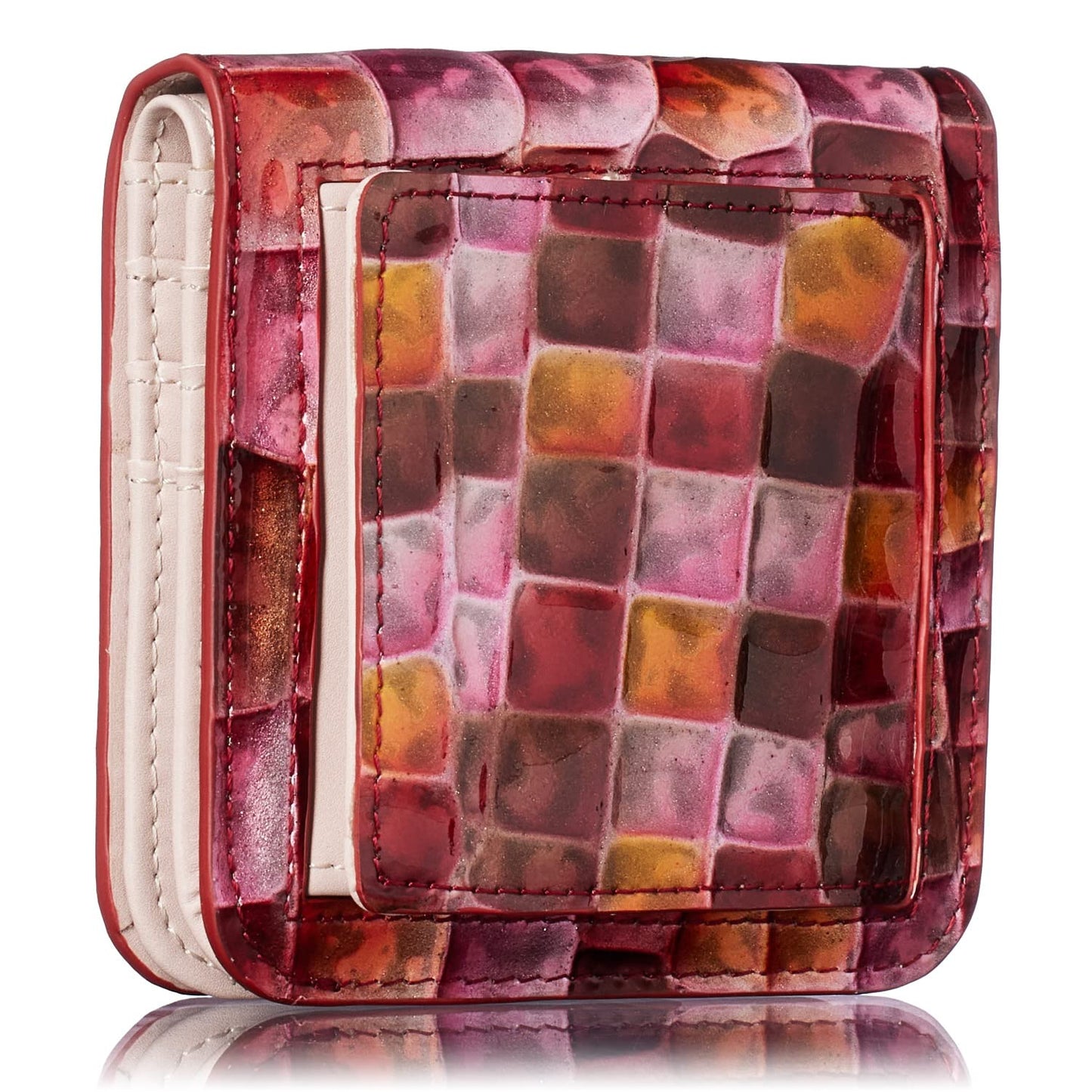 VOICE Align mini type Cute wallets weighing only 2.7 oz. Leather made by Life in Italy Cowhide ART.LE MURRINE Women's Elegant, easy-to-use and beautiful In gift box(Pink)