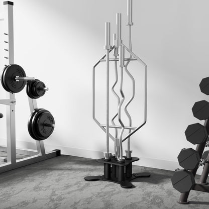 Vertical Barbell Holder for 2-Inch Olympic Bars – Bar Storage Rack for Barbells, Curl Bars, Triceps & Hex Bars