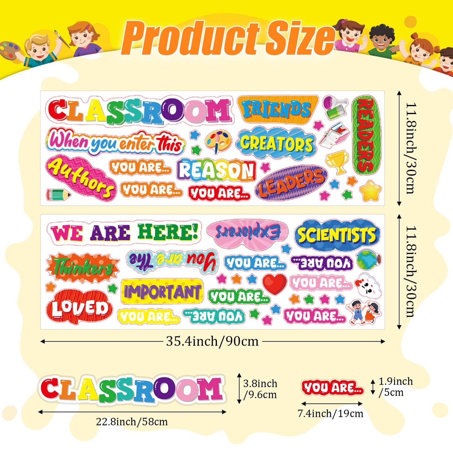 Cinrobiye Classroom Decorations Poster Stickers,When You Enter This Classroom Window Door Clings Back to School Bulletin Board Inspirational Wall Decor for Preschool Elementary Middle School Party