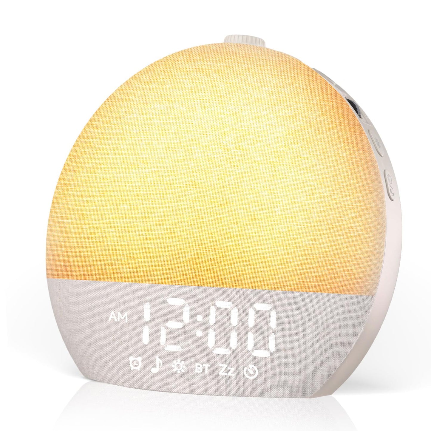 Geuuap Sunrise Alarm Clock White Noise Sound Machine for Bedroom | Natural Wake-Up Light with 30 Soothing Sleep Aids, Bluetooth Speaker, Dimmable Clock, Screen-Free Design for Baby Adults Kids-Khaki