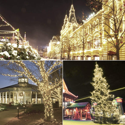 AIDDOMM Christmas Lights Warm White 50 Counts, Christmas Lights Outdoor Warm White Commercial Grade Waterproof IP65, 25Ft 5mm Outdoor Mini LED, Xmas for Tree