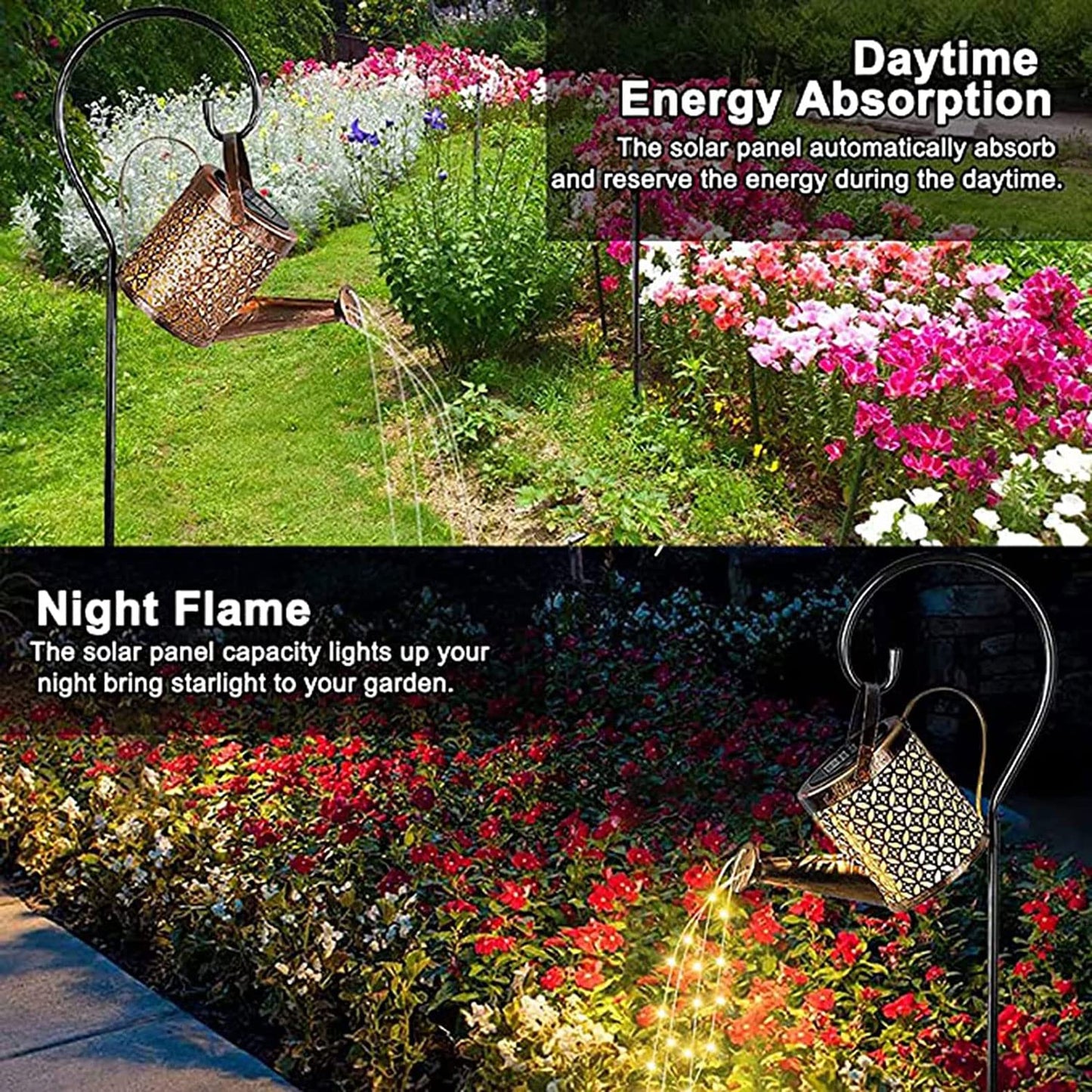 Solar Watering Can Lights, LED Lantern Outdoor Light, Hanging Waterproof Outdoor Shower Garden Lights,Solar Lanterns for The Garden Pathway Yard Lawn Patio Landscape Decor (with Bracket)