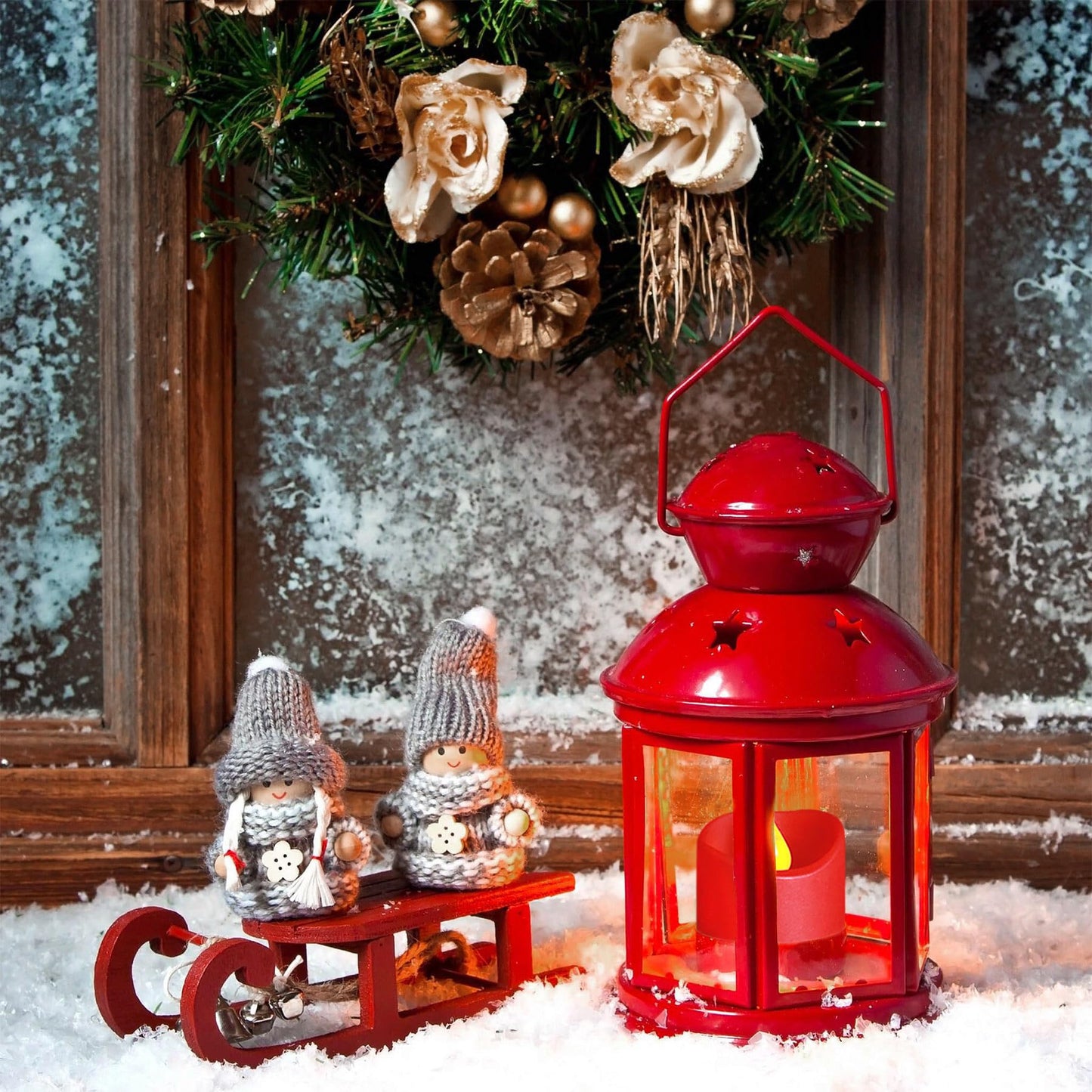 Yakpo 12 Pack Flameless Red Tea Light Battery Operated, Flickering LED Red Votive Candles Outdoor Flicker Electric Fake Tealight Candles Bulk for Christmas Halloween Wedding Romantic Party Decorations