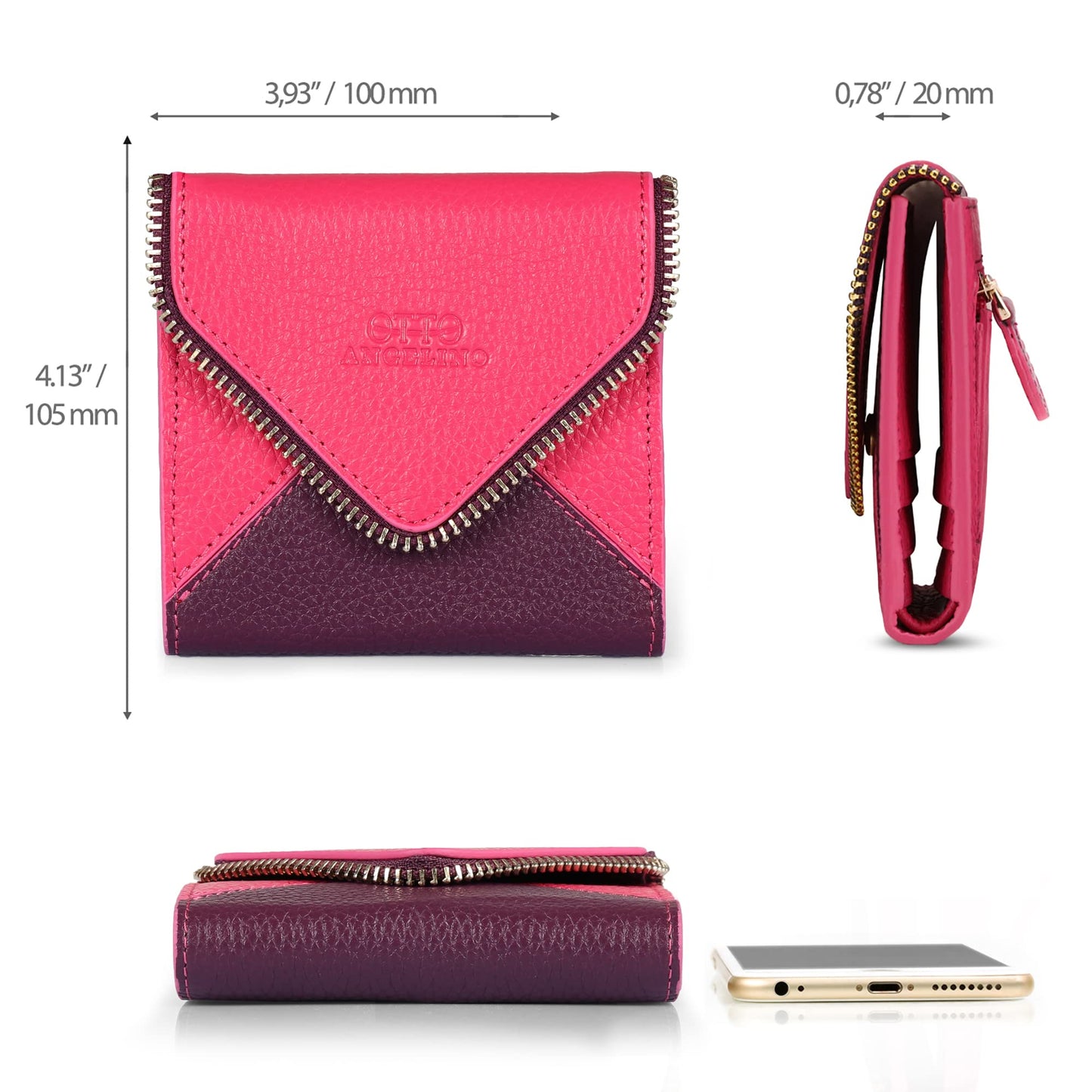 Otto Angelino Genuine Leather Envelope Style Wallet - RFID Blocking – Unisex