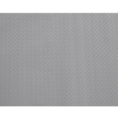 VEVOR Garage Floor Roll, 7.5 x 17 ft Garage Flooring Mat, 2.2 mm Thickened PVC Diamond Plate Floor Protector Mat with Double-Sided Tape, Non-Slip, Easy to Clean for Warehouse, Gyms,Silver Gray