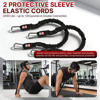 Neck Exerciser and Neck Trainer- Neck Training with 30lb Resistance Bands，Neck Strengthener Workout Equipment