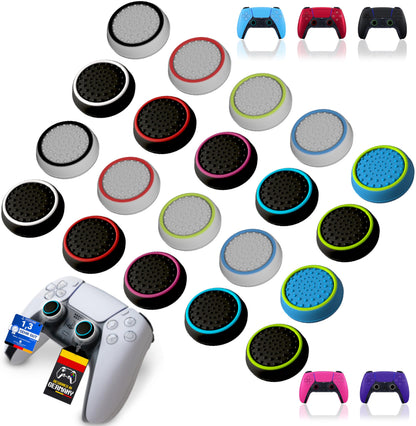 MatoSan® 20 Controller Grip Thumbstick Accessories Silicone Caps – Compatible with PS4 Sticks, Compatible with PS5 Controller – Thumb Grips Protection – Enhanced Precision for Thumbsticks