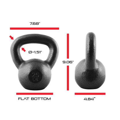 CAP Barbell Cast Iron Kettlebell 80 LB Set | 10 | 15 | 25 & 30 LB
