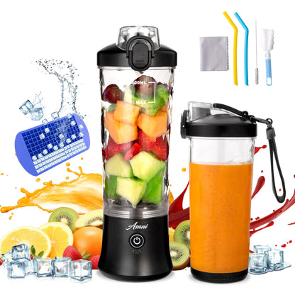 Asani Portable Mini Blender for Shakes and Smoothies, USB Rechargeable, Pink