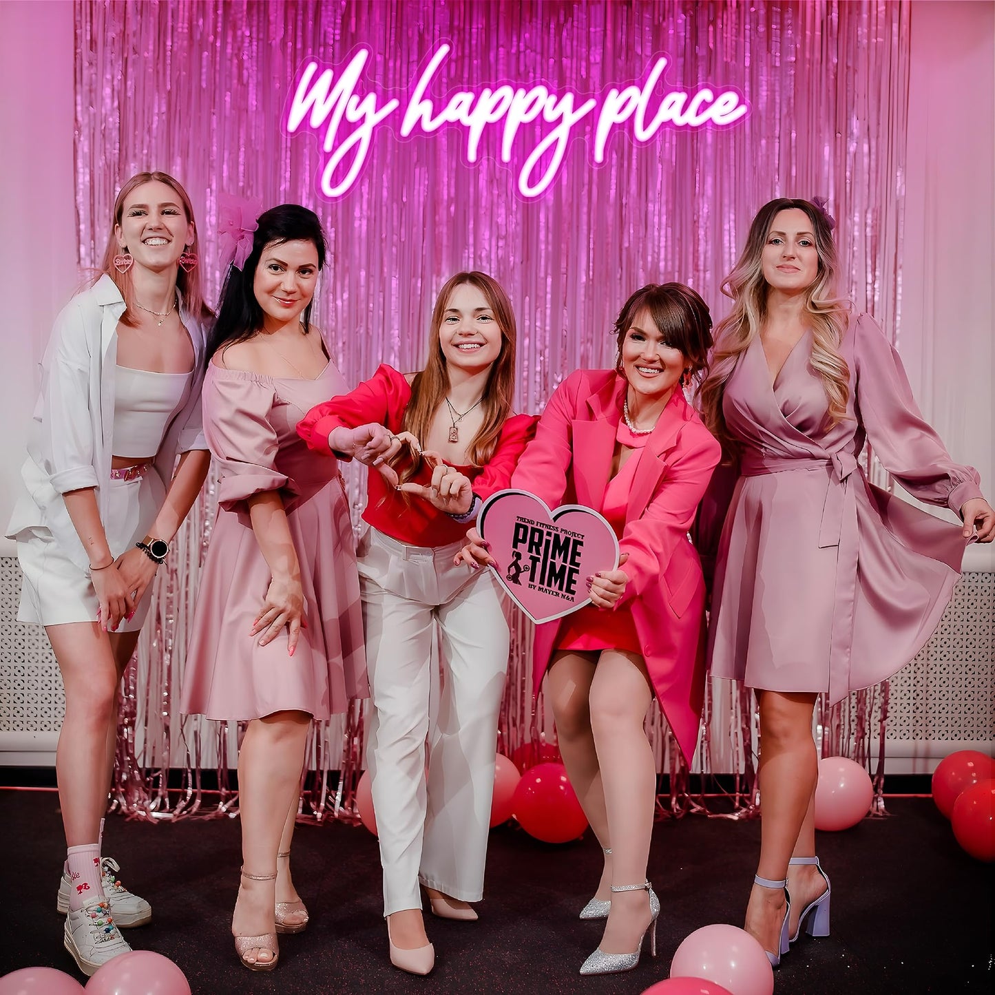 Kavaas My Happy Place Neon Signs 16.9" x 5.9", Pink LED Light Up Signs for Wall Decor | My Happy Place Sign for Girls Bedroom, Bar, Office, Dorms