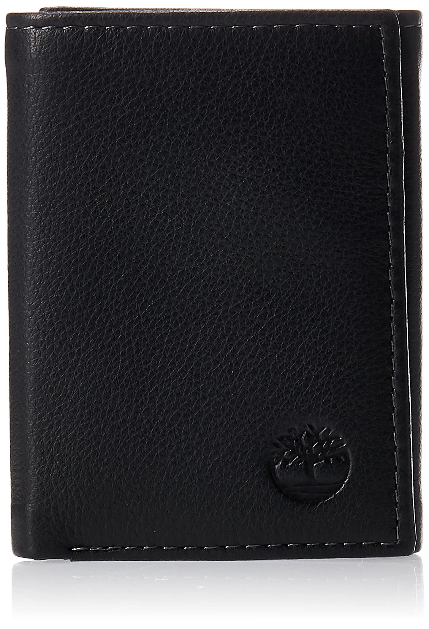 Timberland mens Leather Trifold With Id Window Wallet, Black, One Size US