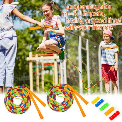 Supertrip Double Dutch Jump Rope Soft Beaded Jump Rope Long Jump Rope 16 FT, Jump Ropes For Women Adult Kids Adjustable Skipping Rope Long Enough for 4-5 Jumpers