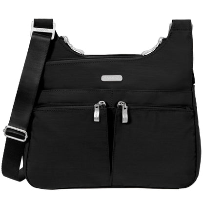 Baggallini Cross Over Crossbody Women 11x8.5 Medium Travel Bag Lightweight Water-Resistant Nylon Organized Handbag Purse