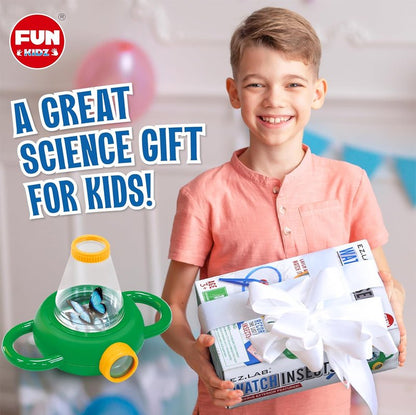 Bug Catcher Kit for Kids - Outdoor Science Activity with Magnified Viewer | Includes Net, Tweezers & Record Lists for Ages 3-12