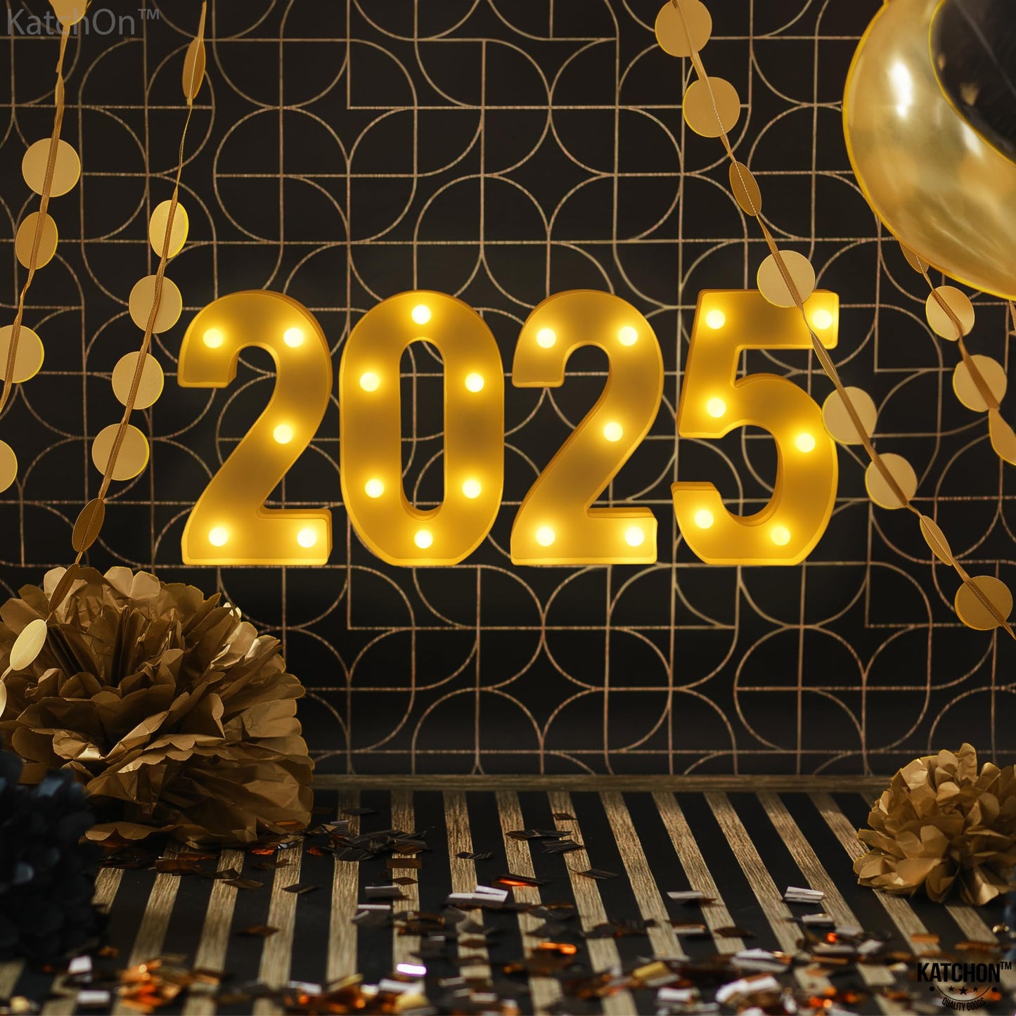 KatchOn, LED Light Up Numbers 2025-8.2 Inch, Light Up 2025 Sign | 2025 Number Light Up Sign for Happy Graduation Decorations 2025 | LED Graduation 2025 Sign for 2025 Graduation Party Decorations