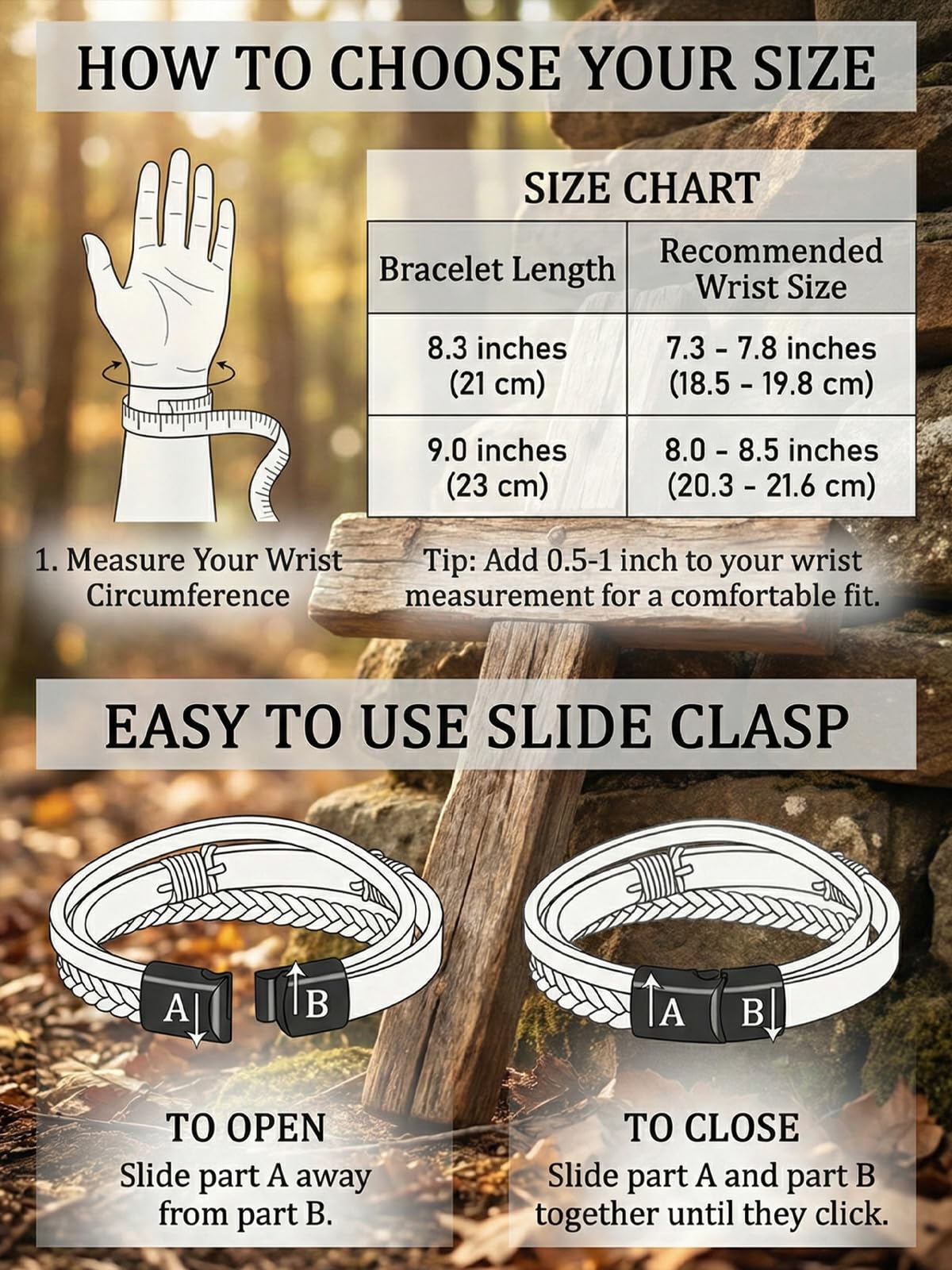 Mrcaois Mens Gold & Brown Leather Bracelet, Charm Cross Wristband - Stylish Fashion Jewelry for Men, Birthday - 8.3 Inch