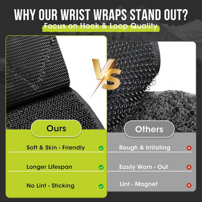 Weightlifting Wrist Wraps - 18" Professional Support with Heavy-Duty Thumb Loop | Adjustable Gym Straps for Men & Women