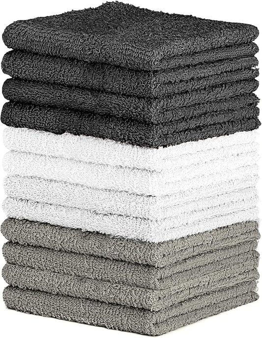 100% Cotton Washcloth Set – Soft, Absorbent Face Towels