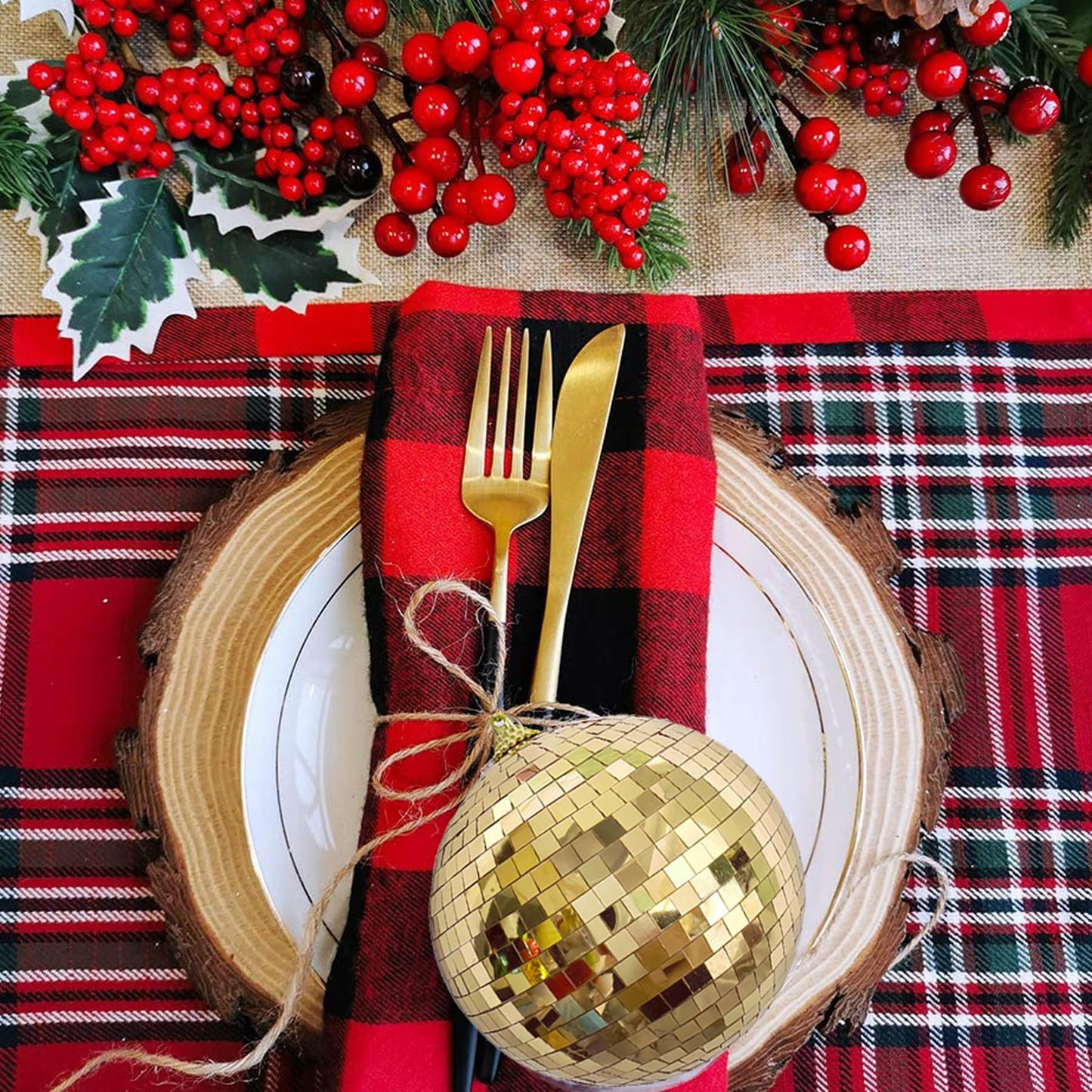 ZHANYIGY 4Pcs Christmas Balls Ornaments for Xmas Tree - Shatterproof Christmas Ball Xmas Tree Decorations Hanging Ball Gold PET 4in x 4 Pack