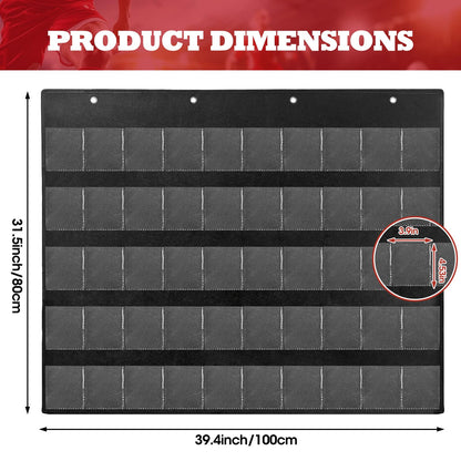 50 Pocket Trading Card Display Hanging Bag Card Holder for PSA Graded, Sports Cards, Mag Holders, Large Capaticy for Basketball Baseball Magnetic Graded Sleeves Cards Cases