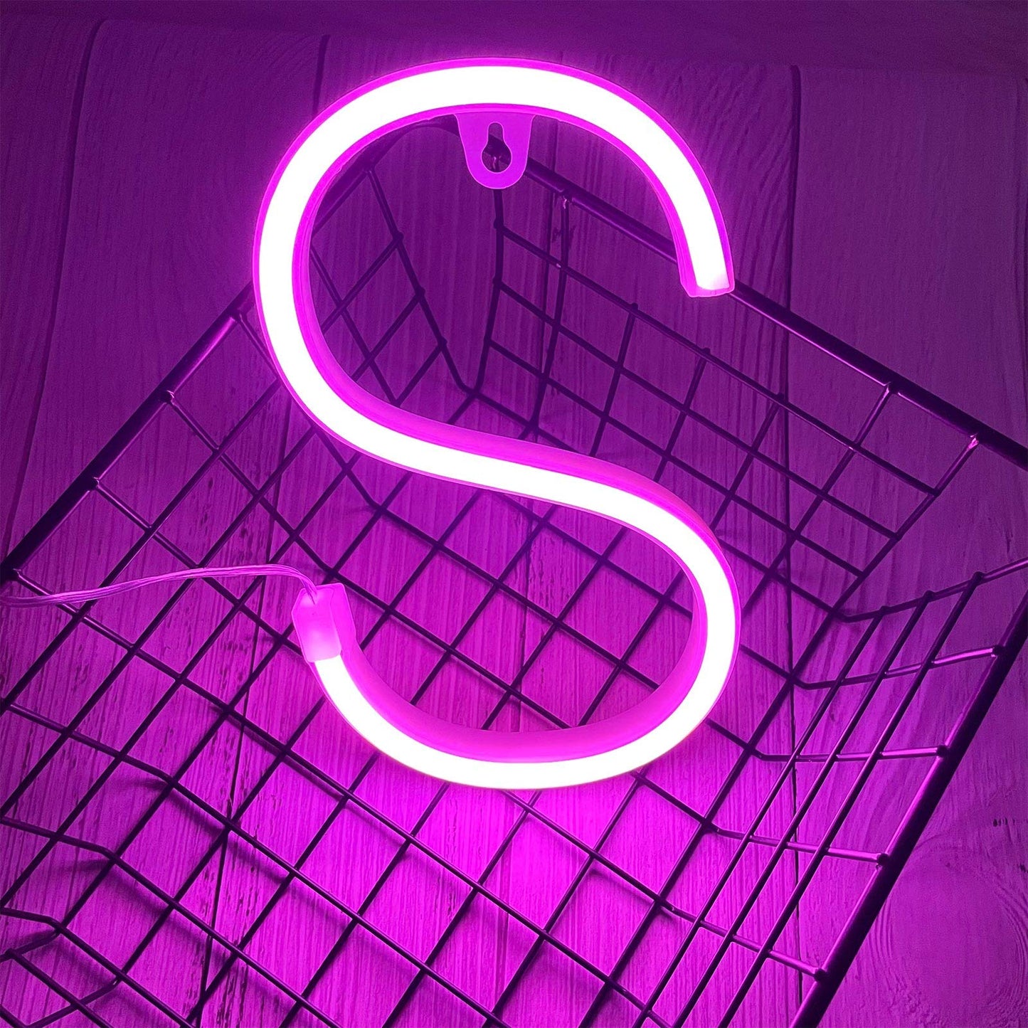ENUOLI Neon Signs, Light Up Letters Marquee With Pink Lights for Wall Decor, Christmas Party, Bar Decorations, Wedding, Birthday (S)
