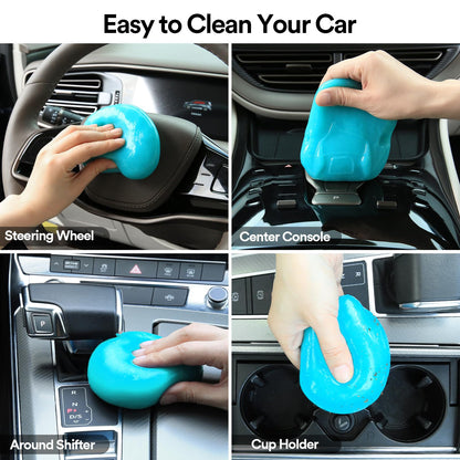 PULIDIKI Car Cleaning Gel for Car Detailing Putty Car Putty Auto Cleaning Kits Car Slime Cleaner Dust Cleaning Gel for Car Interior Cleaner Car Accessories Blue Purple (2Pack)