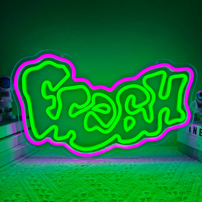 Fresh Neon Sign for Backdrop Dimmable 90s Hip Hop Party Decorations Led Hip Hop Graffiti Light Up Sign for Wall Decor Back to the 90s Neon Light for Christmas Birthday Gifts