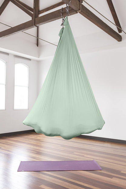 Pinc Active Silk Aerial Yoga Swing & Hammock Kit for Improved Yoga Inversions, Flexibility & Core Strength - Mint