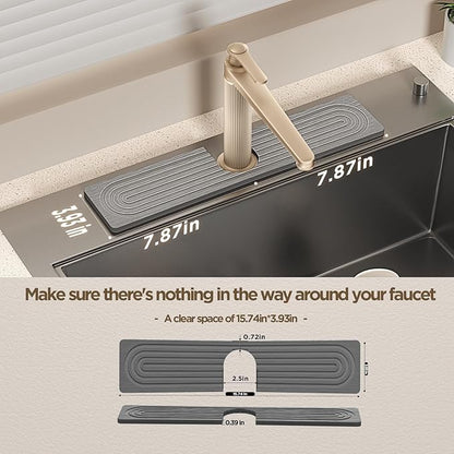 Faucet Mat for Kitchen Sink, Diatomite Stone Drying Sink Protectors, Bathroom