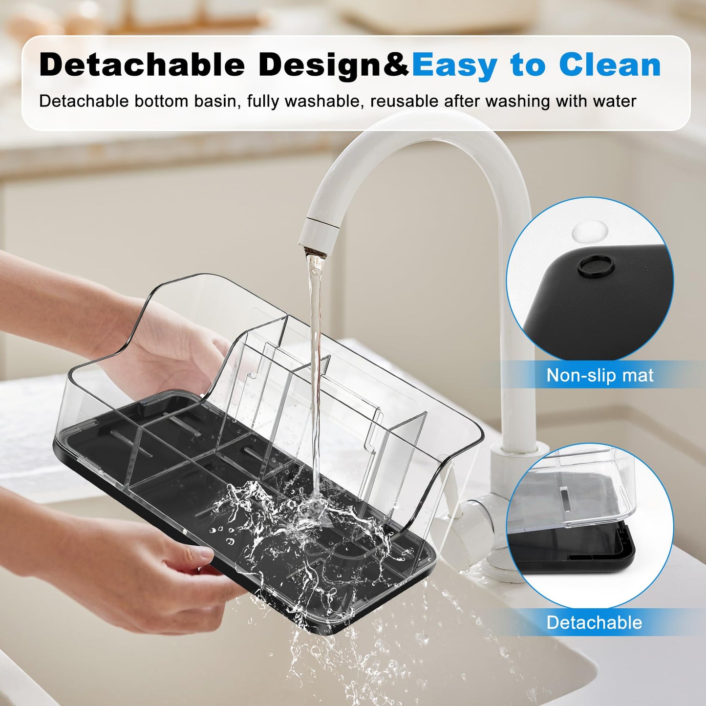 Black Cosmetic Storage Box Dressing Table & Bathroom Counter Storage Lipstick & Brush Beauty Organizer Dressing Table Skincare Organizer Suitable for Bathroom, Living Room, and Kitchen Storage